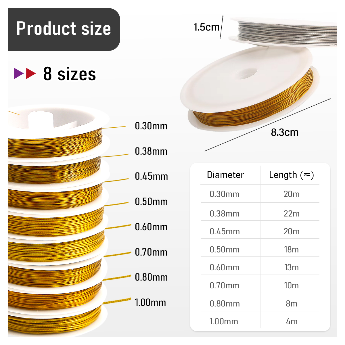 0.3-1mm Stainless Steel Beadin - Art Craft Wire incelemesi ve fiyatı
