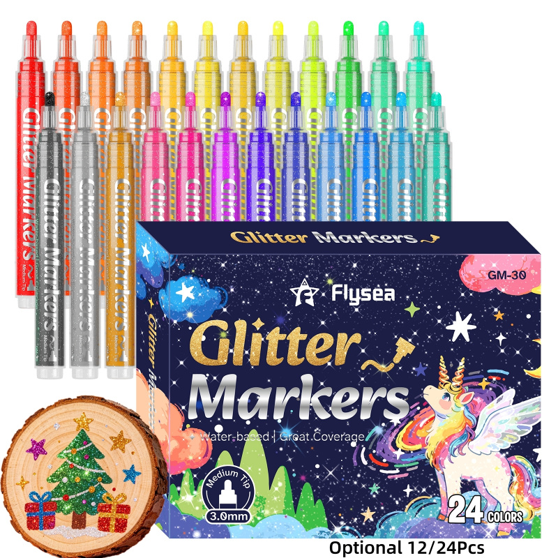 12/24 Color Acrylic Glitter Ma - Art Craft Doodle incelemesi ve fiyatı