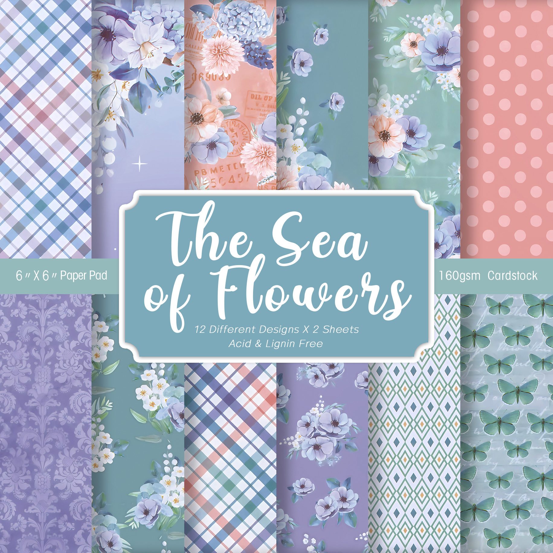 24 Sheets Colored Floral Patte - Art Craft Journals incelemesi ve fiyatı