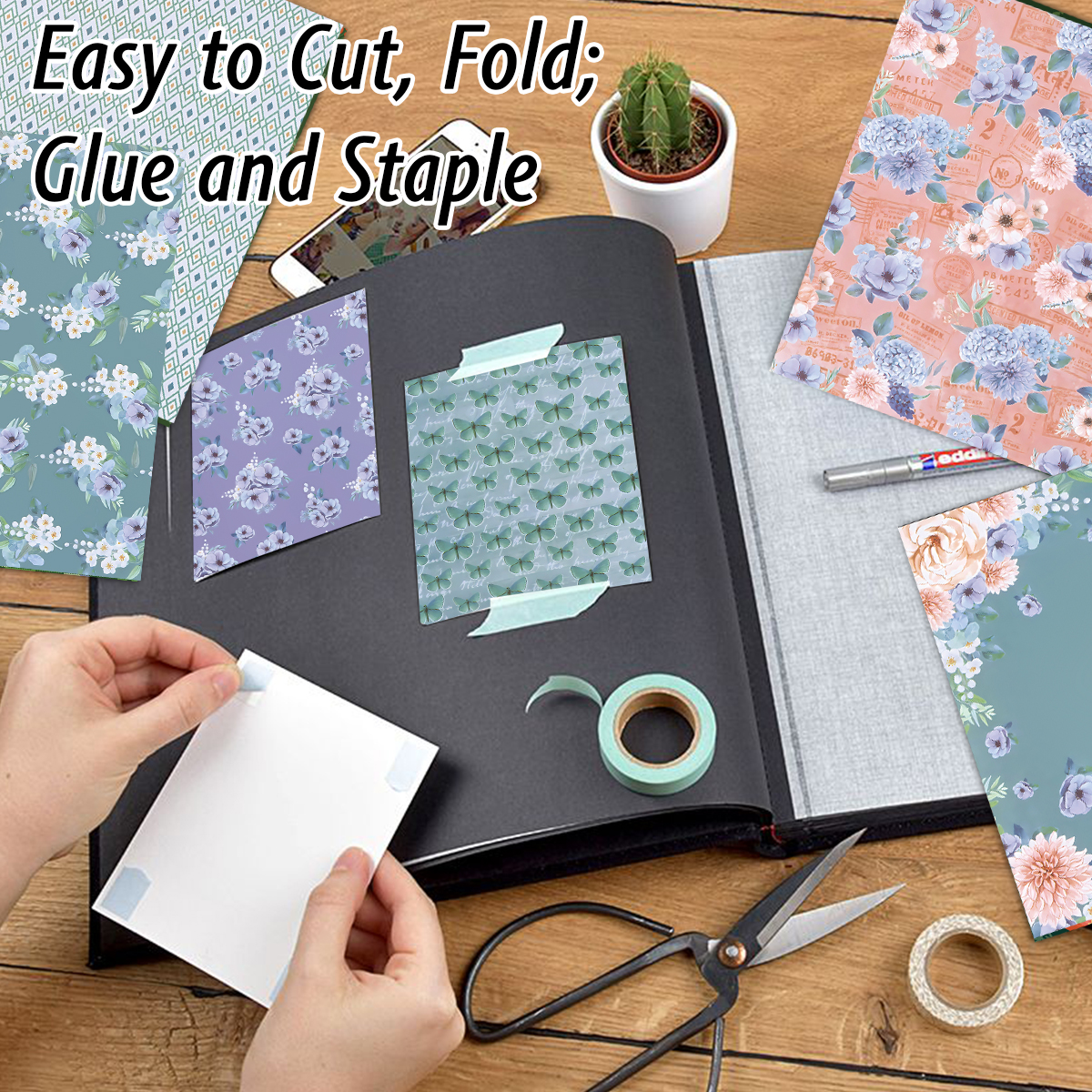 24 Sheets Colored Floral Patte - Art Craft Journals incelemesi ve fiyatı