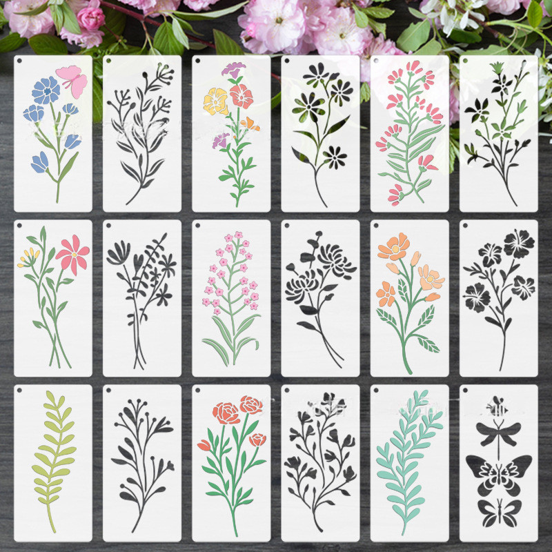 18PCS Geometric Floral Paintin - Art Craft Doodle incelemesi ve fiyatı
