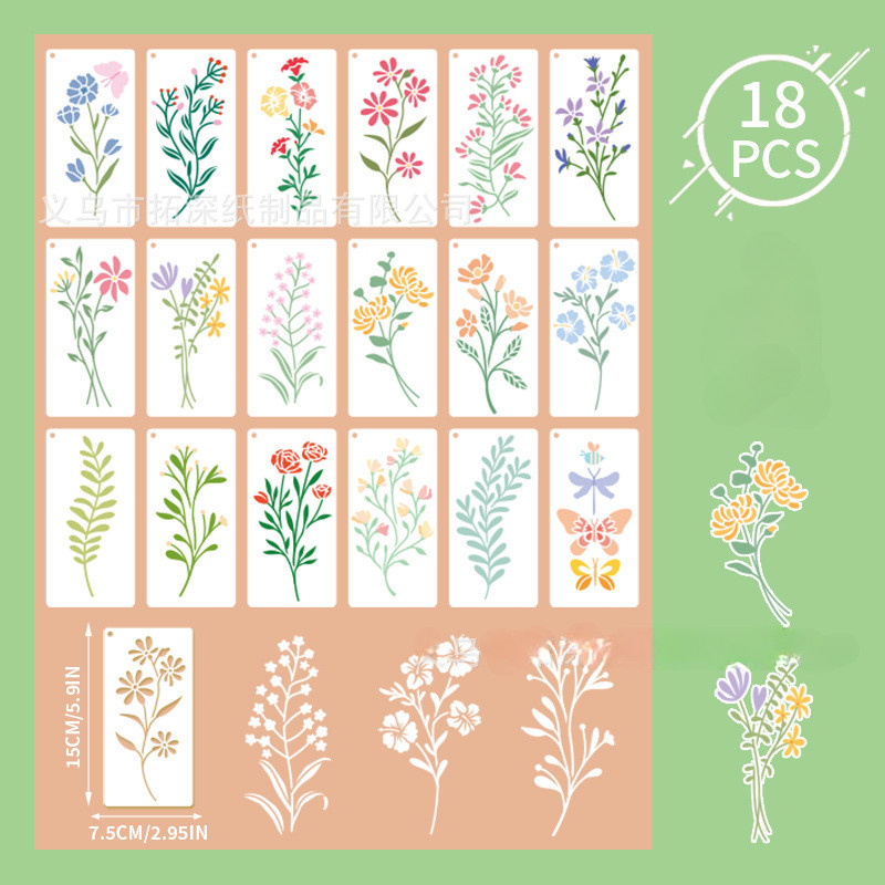 18PCS Geometric Floral Paintin - Art Craft Doodle incelemesi ve fiyatı